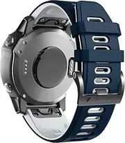 Compatible with Fenix 5 Band, 22mm Wide Soft Silicone Wristband for Fenix 5/Fenix 5 Plus/Fenix 6/Fenix 6 Pro/Forerunner 935/Forerunner 945/Approach S60/Quatix 5