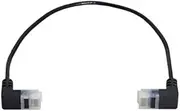 Cablecc Ultra Slim Cat6 Ethernet Cable RJ45 Down Angled 25cm UTP Network Cable Patch Cord 90 Degree Cat6a LAN for Laptop Router TV Box
