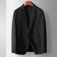 在飛比找樂天市場購物網優惠-【巴黎精品】西裝外套休閒西服-單色合身輕便春夏男外套5色a1
