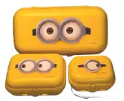Tupperware Oyster Packable Clamshell Containers X 3 MINION Organizers Despicable