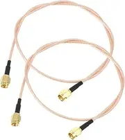 FELTECHELECTR 2pcs SMA Male to SMA Male Coax Antenna Cable High-Performance Jumper for LTE WiFi Amplifier Connectors Easy Installation