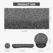 Set Desk Mat + Mouse Pad with Wrist Rest + Keyboard Wrist Rest + Coas Mouse Pad