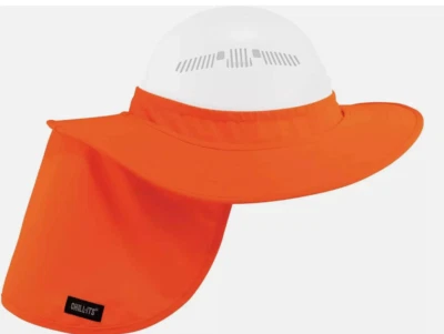 Chill-Its 6660 Attachable Hard Hat Brim with Neck Shade, Orange