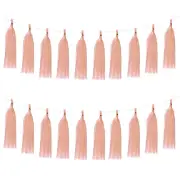 20-Pack Tassel Garland Banner with Rope Tissue Paper for Anniversary Beige