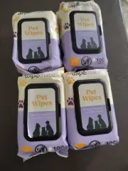 WIPEMATE Premium Dog & Cat Pet Wipes (400 ct) Small/Medium Size - Lavendar Scent
