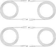 Clearhill 2m 4Pcs DC Power Extension Cable,5.5mm x 2.1mm Female to Male Power Cord for LED Strip Light,Security Camera DVR,Router, 5V 6V 9V 12V 24V DC Power Supply Adapter and More(White)