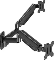 Dual Monitor Wall Mount for 13 to 32 Inch Computer Screens, Monitor Mounts for 2