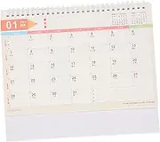 COHEALI 2024 Desk Calendar Office Calendar Schedule Clock Radio Stand Carpet Clock Year Monthly We Mini Decor Christmas Calendar2024 Yearly Home Decorations Paper Month Table Paper