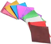 GOOHOCHY 4packs Colored Aluminum Foil Wrapping Mixed for Chocolate Candy Tea Packaging for Parties and Festivals