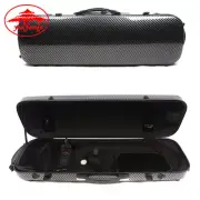 4/4 Violin Case Carbon Fiber Violin Case light strong Oblong Violin Box Black