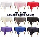 70" x 70" Square Tablecloth Table Cover Party Wedding Linen