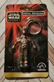 1999 Star Wars Jar Jar Binks GUNGAN Metal Keychain Phantom Menace RARE Episode 1