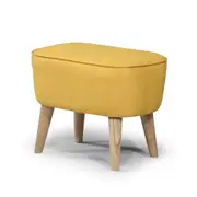 BT Georgia Fabric Upholstered Timber Leg Foot Stool