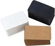 OFFSCH 300pcs DIY Blank Note Cards Practical Message Cards for Office School White Paper Black Versatile Stationery Accessories for Note Taking Indexing
