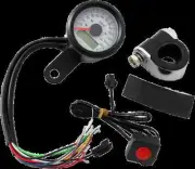 DS SS White Face Speedo w Indicator Lights Harley Dyna Super Glide 99-03