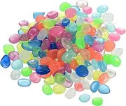 sourcing map 600pcs Glow Rocks 13-17mm Glow Pebbles Decoration in the Dark Luminous Stones Decor DIY Decorative Multicolored for Garden, Potted Plant, Fish Tank