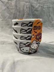 NEW Set of 4 Hello Kitty Sanrio Melamine Mummy Bat Ghost Halloween Tidbit Bowls