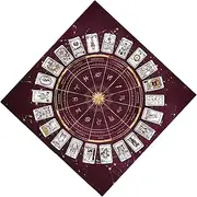 Tarot Table Cloth, Square Divination Altar Tablecloth, Flannel Board Game Mat Metaphysical Horoscope Card Pad for Divination, Astrology & Oracles