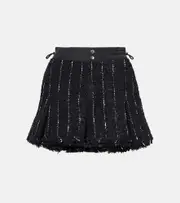 [Sacai] Sacai Striped tweed shorts AU 12 black