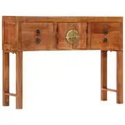Console Table 120x32x80 cm Solid Rough Wood Acacia vidaXL