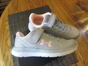 Under Armour Impulse Ac Girl's Shoes Size 12K GREY/ LT PINK 3022941-100 NIB