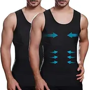 [Lgtfy] Mens Slimming Body Shaper Vest, Gynecomastia Compression Shirts, Tummy Control Undershirts - Change in Seconds
