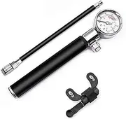 Mini Ultralight Universal Bicycle Pump Bicycle Tire Inflator Portable Manual Spherical Manual Pump with Pressure Gauge