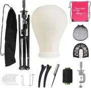 Lightweight Wig Stand with 23-Inch Mannequin Head - Ideal for Wigs Display