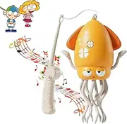 Squiddybop Dancing Octopus Toy, Dancing Squid with LED Lighting & Music, Crazy 8-Leg Auto-Dance Octopus Toy, DancingSquid Tummy TimeToy, Smart Tentacle Explorer, Perfect for Tummy Time (Yellow)