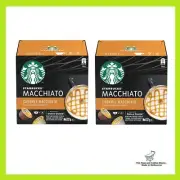2x Starbucks Caramel Macchiato by NESCAFE Dolce Gusto Coffee Pods, 6+6 Capsules