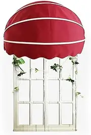 Patio Roof DIY Kit Retractable Patio Awning Window Canopy Waterproof UV Resistant Sunshade Shelter Folding Hemisphere Canopy for Patio Front Door Multi Size Options(Diameter: 75cm/29.52")