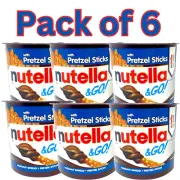 Nutella & Go! Hazelnut Spread with Pretzel Sticks, Pack of 6, Portable Snack Cup