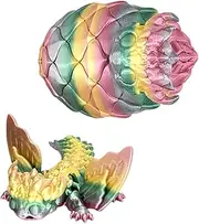Dragon Egg Fidget Toy, 3D-Printed Crystal Dragon Toys, Articulated Adults Fidget Dragon, Dragon Fidget Toys with Dragon Inside for Home Workplace