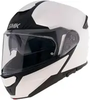 SMK Gullwing Solid, flip up helmet , color: White/Black , size: L