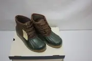 Women Sz 6Med Rain Boots St. John's Bay Denton Flat Heel Medium Green Brown