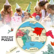 World Map Puzzle Wooden World Jigsaw Puzzle Round Geography Puzzle lezkk