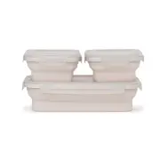 Secondz Collapsible Food Storage Containers (set of 3) - Meal Prep, Leftovers...
