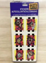 Retro Looney Tunes TAZ Birthday Sticker Pack 4 Sheets Hallmark 1994 Unopened