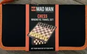 Mad Man Chess Magnetic Travel Set Portable Chess Board Game with Case