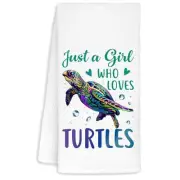 Sea Turtle Bathroom Decor,Just A Girl Who Loves Turtles Bathroom Ocean1
