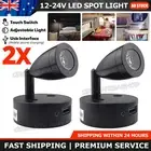 2X LED Reading Light 12V 24V Spotlight Touch Switch USB Caravan Boat Van RV Lamp