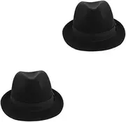 [VALICLUD] Jazz Hat Hats for Men Boys Hats Fedora Outdoor Hat Mens Dress Hats Tops Hat for Hats Boys Warm Hat Hats Top Hat Top Hats for Top Hat for Black Wool