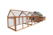 YES4PETS 350 CM XL Chicken Coop Rabbit Hutch Ferret Cage Hen Chook Cat Kitten House With Run