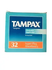 Vintage 1994 Tampax Super Plus Tampons Flushable Applicator Box of 32 Movie Prop
