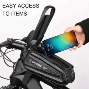 Bicycle Frame Bag Phone Holder Bike MTB Top Tube Bags Touch Screen Waterproof