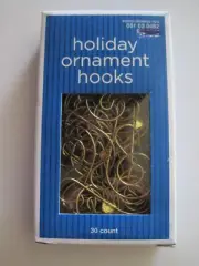 Holiday Ornament Hooks 30 Count Fancy Gold Tone Bead New