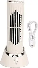 Vomeko Tower Desk Fan Quiet, Oscillating Fan, Bladeless Desk Fan,3 Speeds Rotating USB Portable Electric Standing Table Fan,for Office, Bedroom