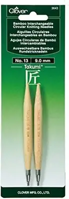 Clover Needlecraft "Takumi No.13 Bamboo Interchangeable Circular Knitting Needle