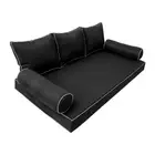 |SLIPCOVER ONLY| S3 Daybed Mattress Bolster Back Covers Contrast Trim Twin AD109