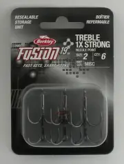Berkley 1405854 FSN19TR1X2 Treble Hook Needle Point 1X Strong Size 2 6CT